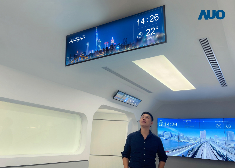 The TARTAN "37-inch Ultra-thin Dual-sided In-vehicle Display" by HaoBo Display Plus features a single backlight design, resulting in a 12mm thickness; providing precise real-time passenger information and advertisements
